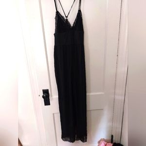 Black One Piece Pajama Lounge Wear Jumpsuit by Victoria's Secret. Size Small.